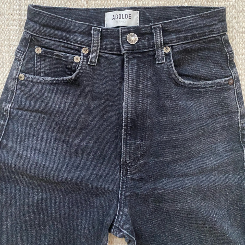 Agolde Black High Rise Jeans Modern Style